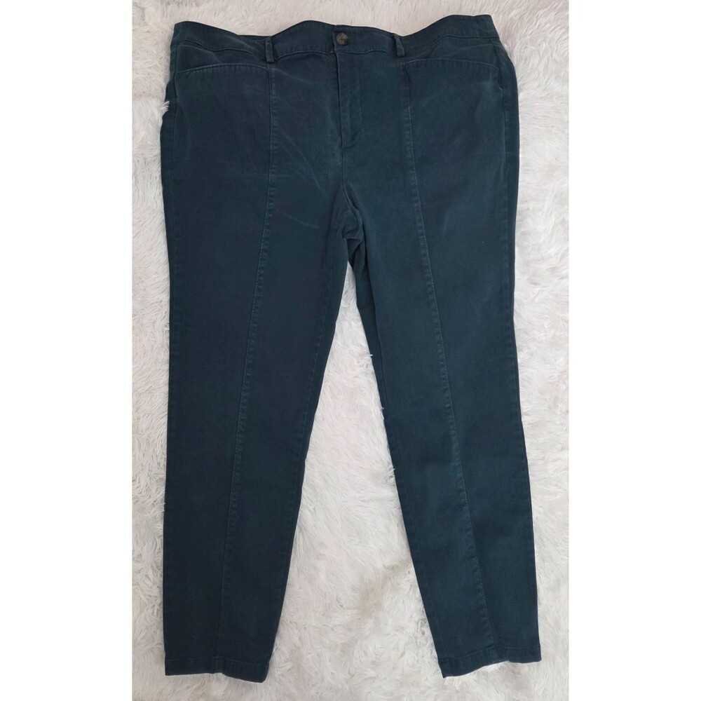Loft Outlet Womens Skinny Ankle Pants Size 16 Green Stretch Work Career